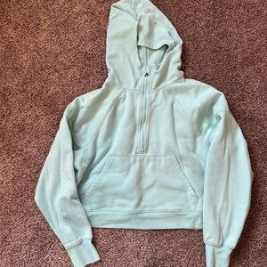 Women's Mint Green Crop Hoodie